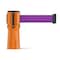 Montour Line Retractable Belt Barrier Cone Mount Orange Case 9ft. Purple Belt CP100-OR-PE-90 - alternate 1
